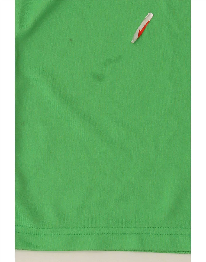 Camiseta masculina Nike Dri Fit Top médio verde colorblock poliéster