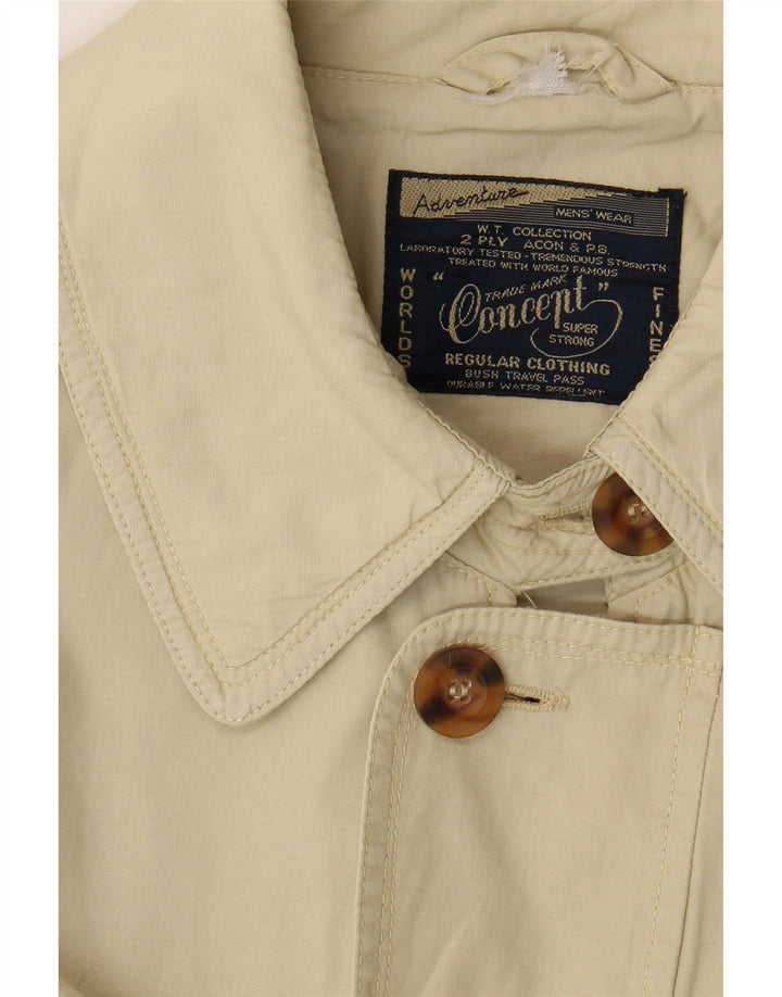Jaqueta militar masculina vintage UK 38 bege médio