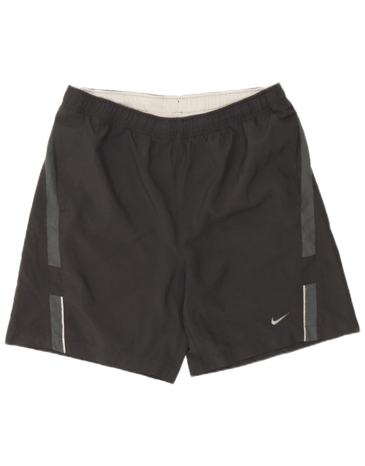 Shorts esportivos masculinos Nike médio preto colorblock poliéster esportivo