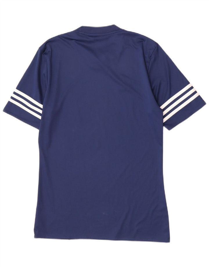 Camiseta masculina Adidas Climalite Top pequeno azul marinho poliéster