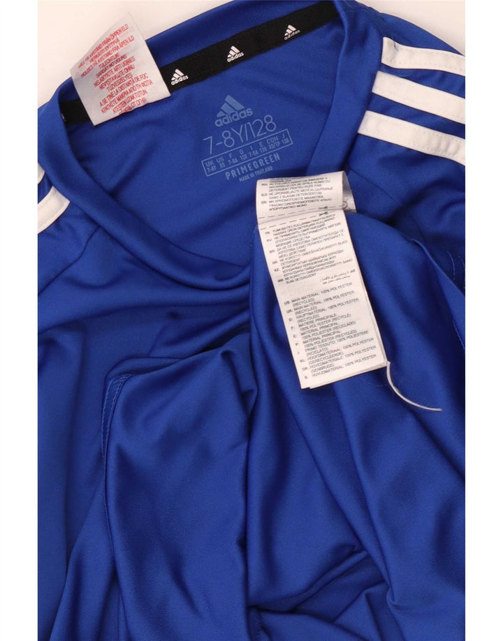 Camiseta Adidas Menino Aeroready Top 7-8 Anos Azul Poliéster