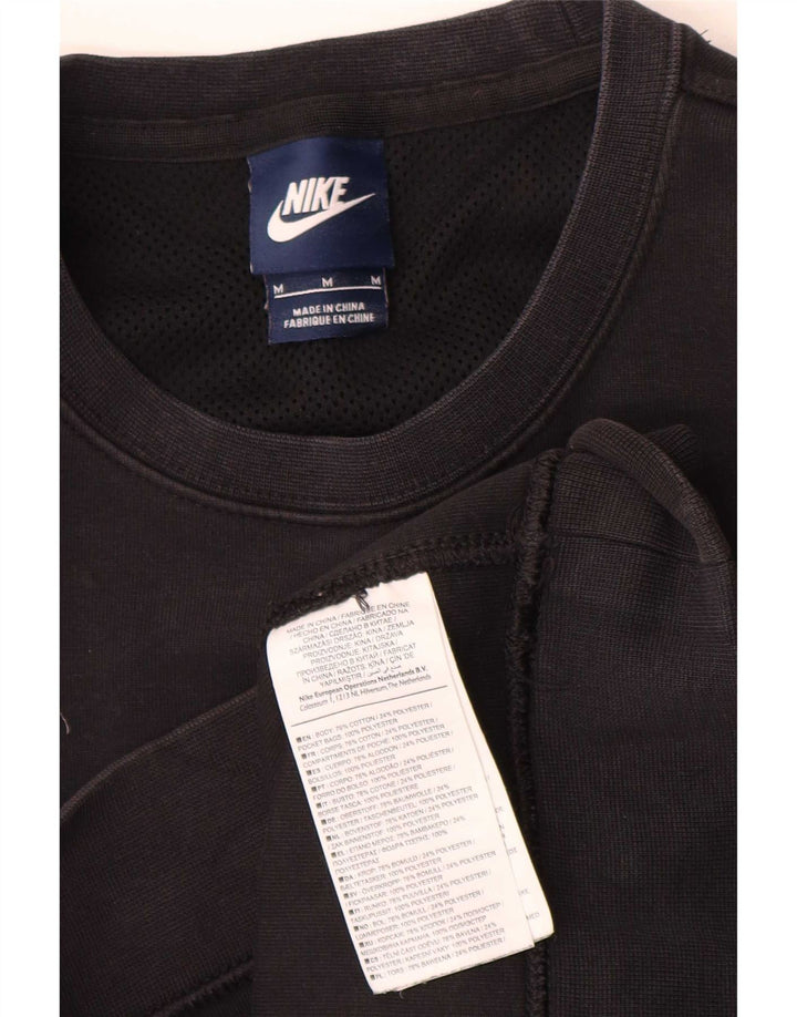 Nike masculino moletom jumper médio algodão preto