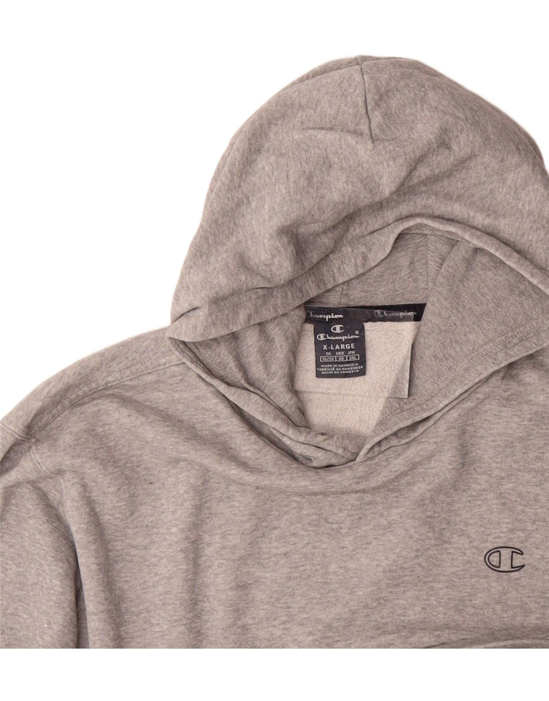 CHAMPION Womens Hoodie Jumper UK 18 XL Grey Vintage Champion and Second-Hand Champion from Messina Hembry 
