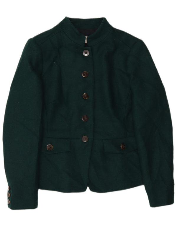 Jaqueta blazer feminina Hobbs com 5 botões Reino Unido 14 grande lã verde