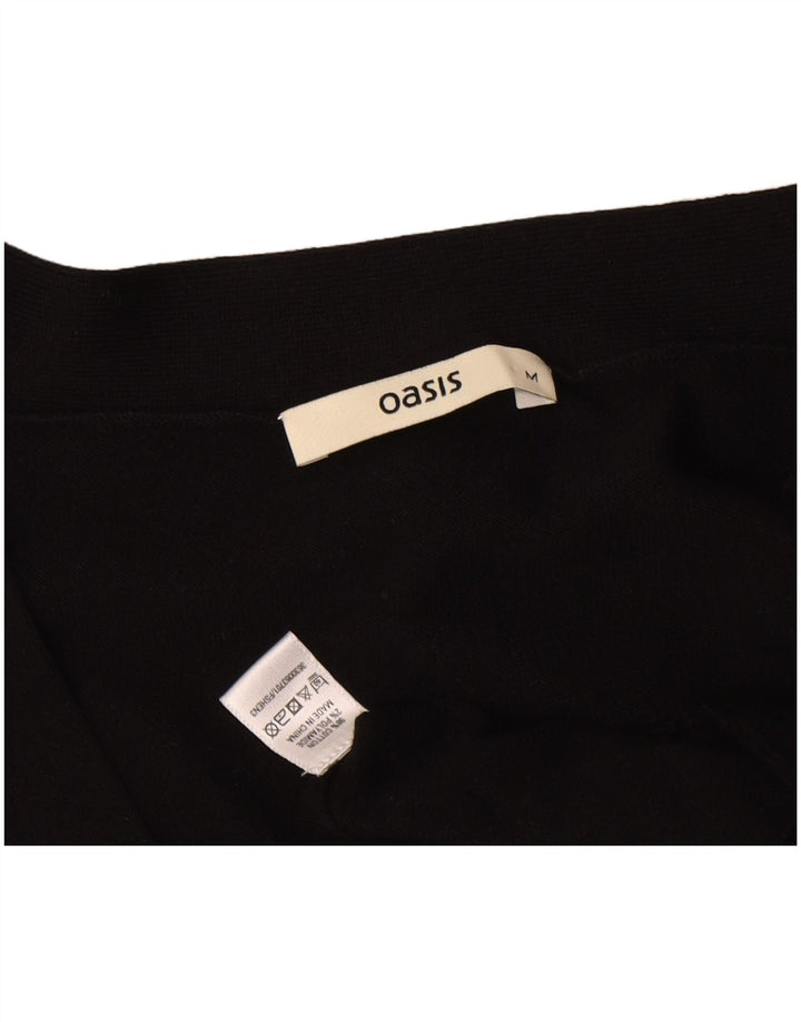 Suéter cardigã feminino Oasis crop oversized Reino Unido 14 algodão preto médio