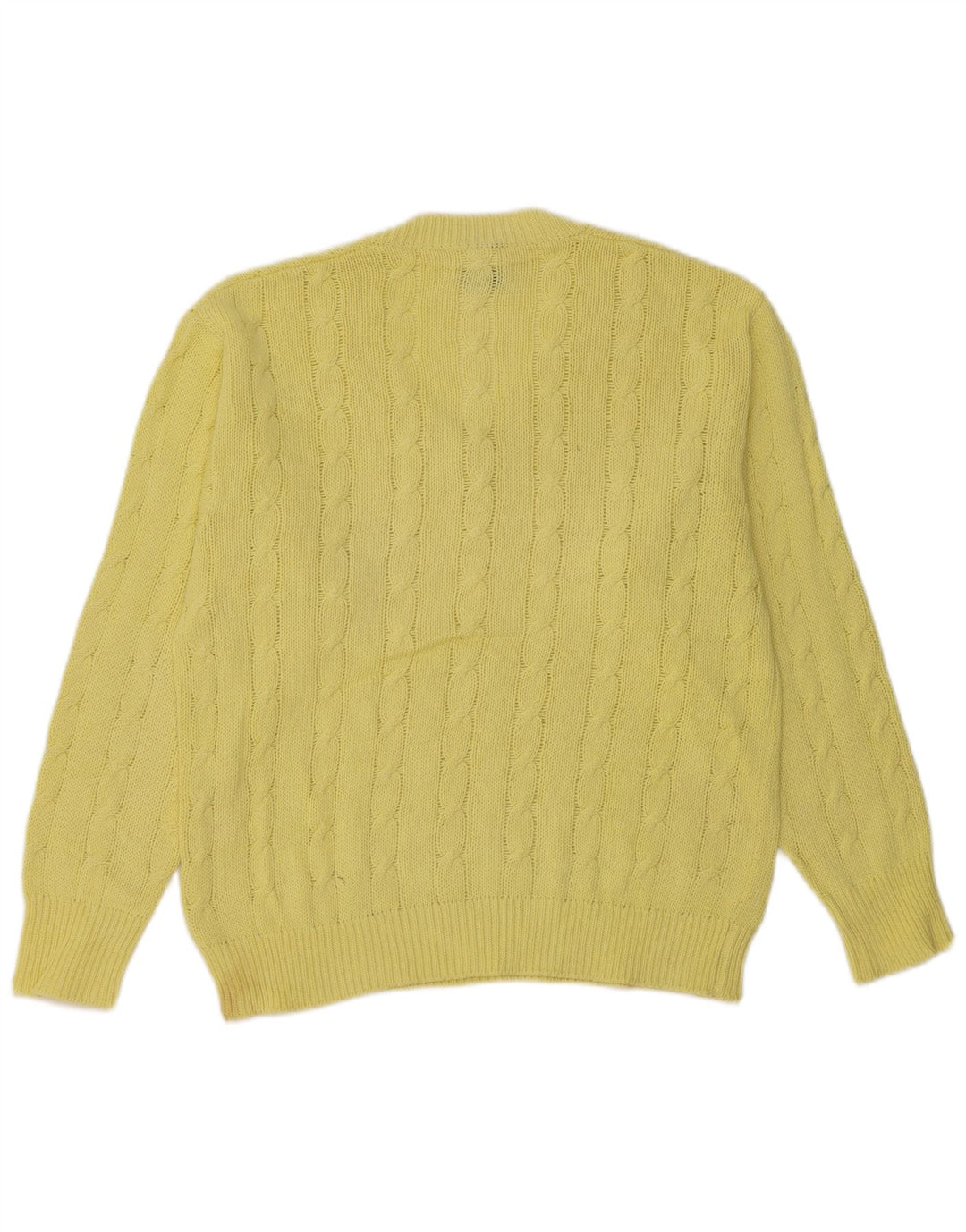Suéter masculino C&A com decote em V amarelo médio