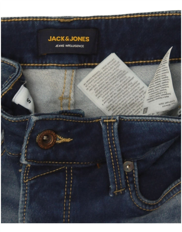 Shorts jeans masculino Jack & Jones pequeno W29 algodão azul