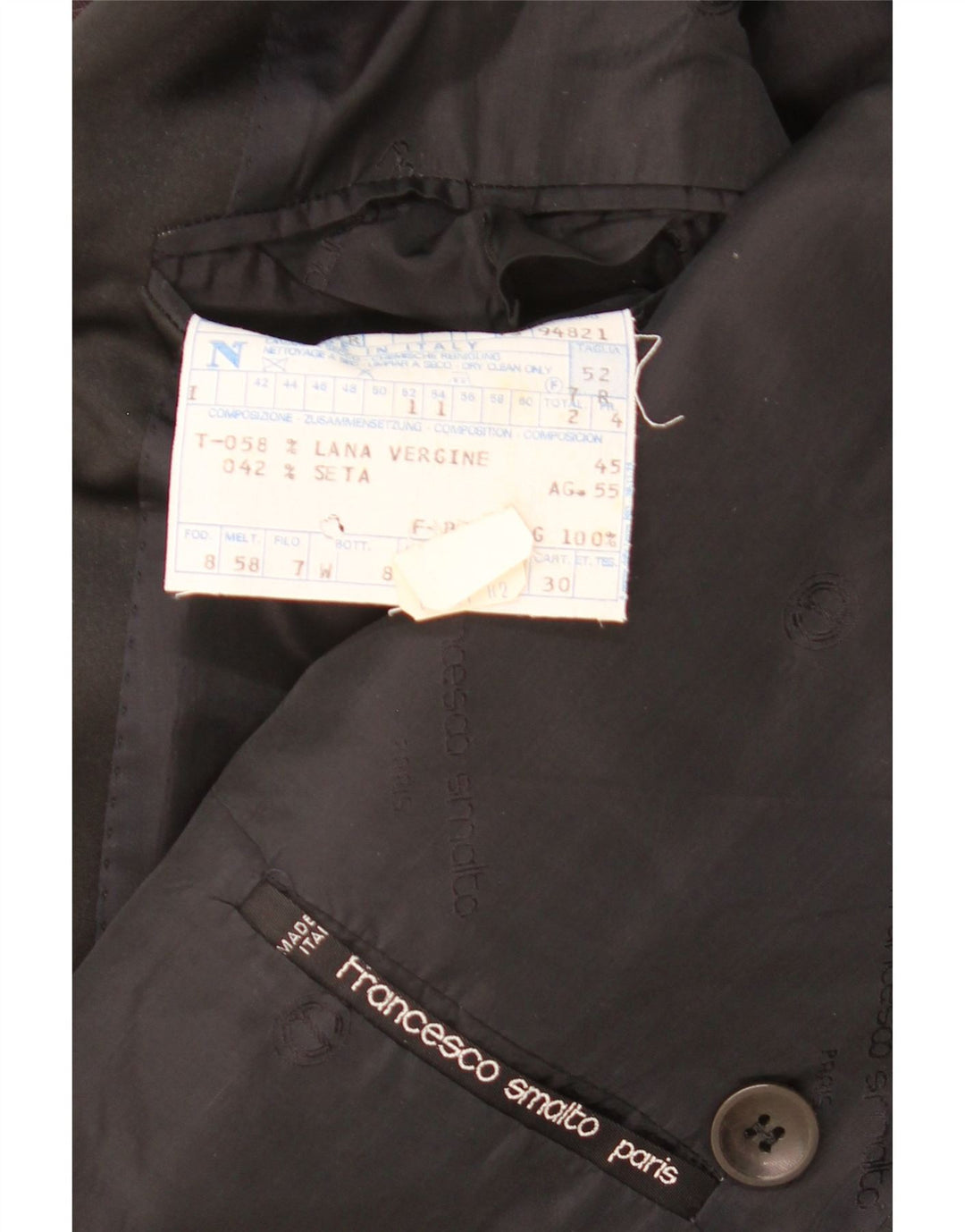 Jaqueta blazer masculina Francesco Smalto IT 52 XL marrom espinha de peixe