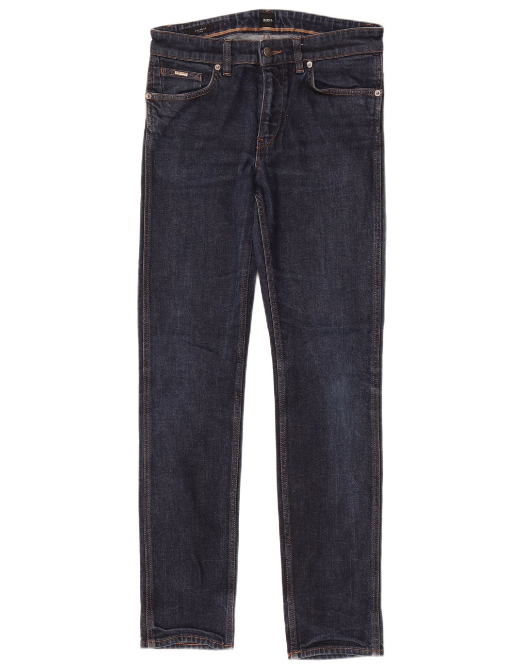 Hugo Boss Masculino Stretch Slim Jeans W30 L32 Azul Algodão