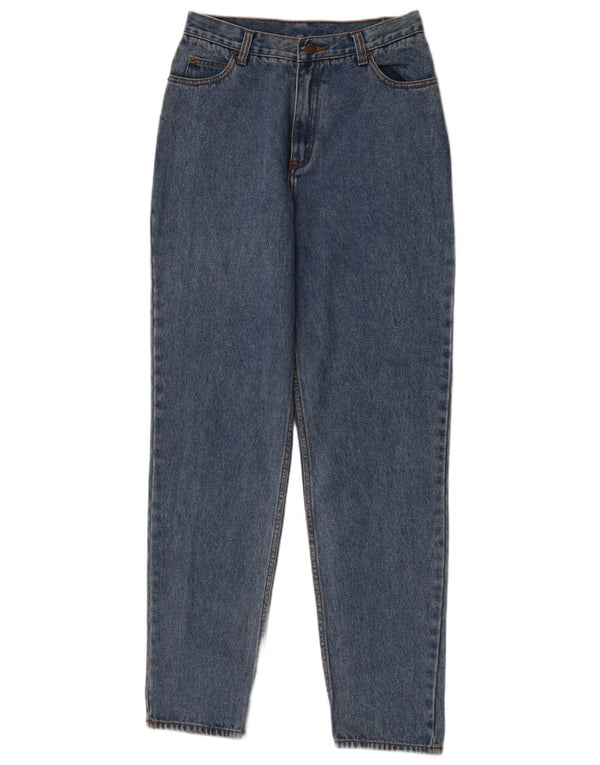 Laura Ashley Calça jeans feminina cintura alta cônica Reino Unido 12 médio W28 L32 azul