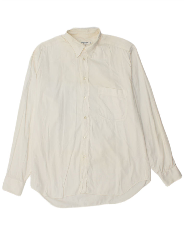 Camisa masculina GIORGIO ARMANI tamanho 16 41 grande off white