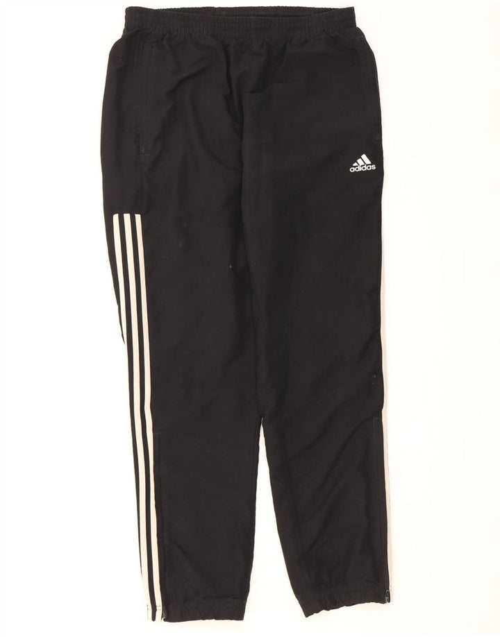 Calça de treino masculina Adidas Joggers médio preto colorblock poliéster