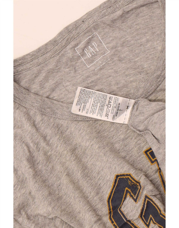 Camiseta masculina gráfica Gap grande cinza