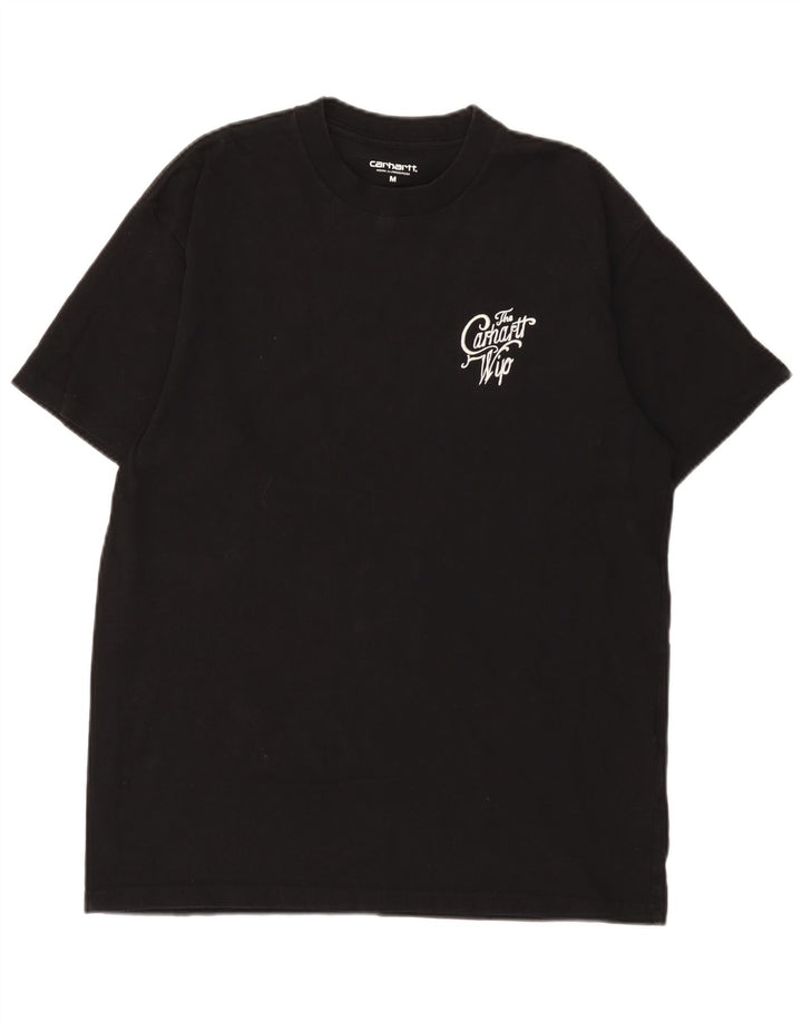 Camiseta gráfica masculina Carhartt Top médio algodão preto