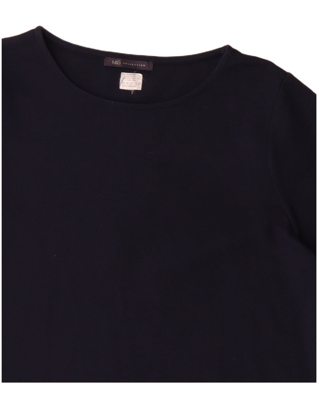 Vestido básico feminino Marks & Spencer manga 3/4 Reino Unido 16 grande azul marinho clássico
