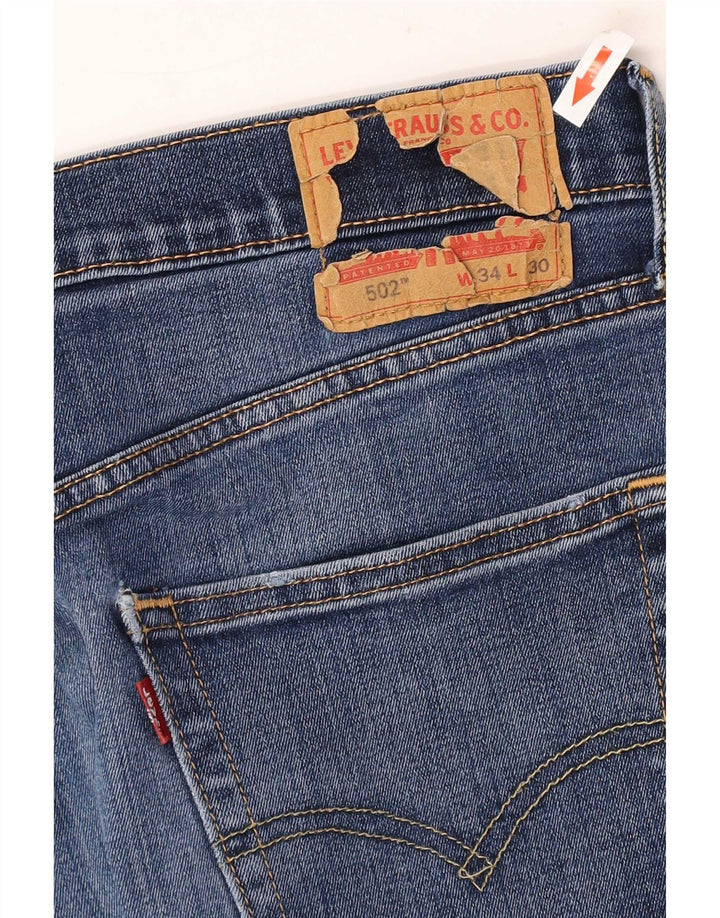 Levi's Masculino 502 Tapered Jeans W34 L30 Azul Algodão
