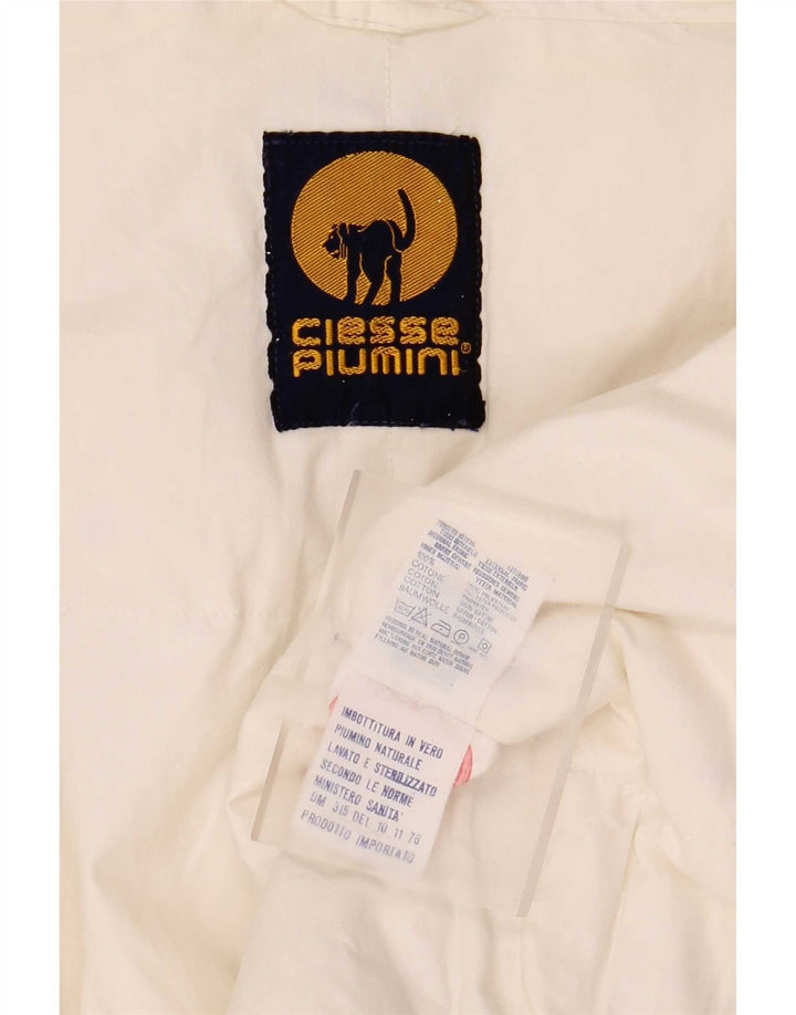Jaqueta acolchoada feminina Ciesse Piumini UK 16 grande poliéster branco