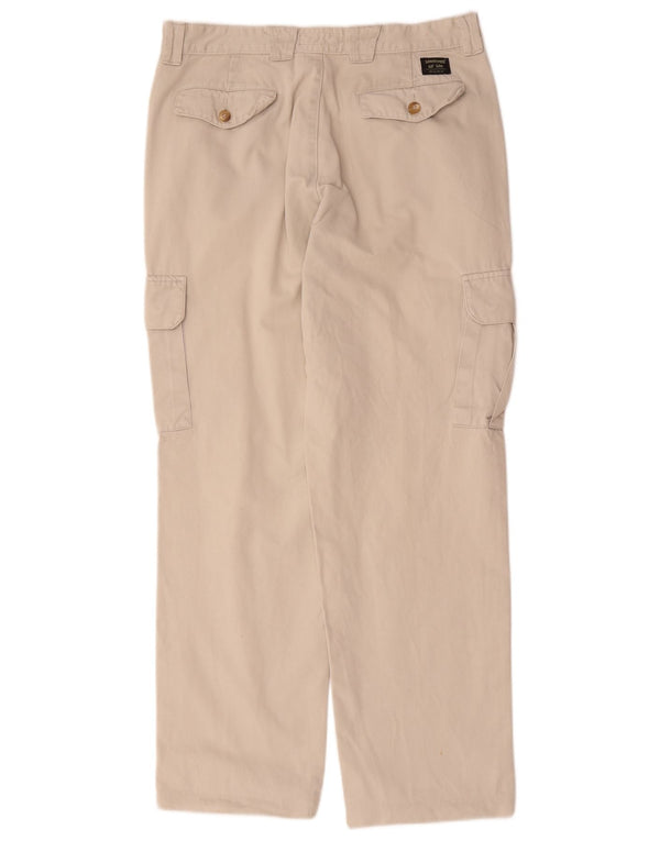 Calça cargo reta masculina Lee W34 L32 algodão bege