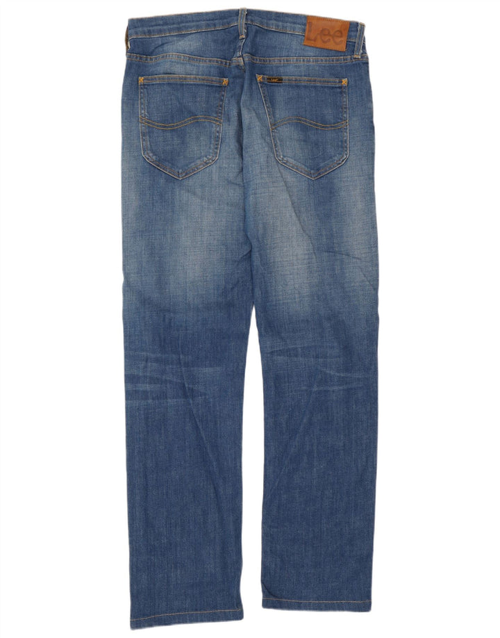 Lee Mens Daren Straight Jeans W32 L31 Azul Algodão