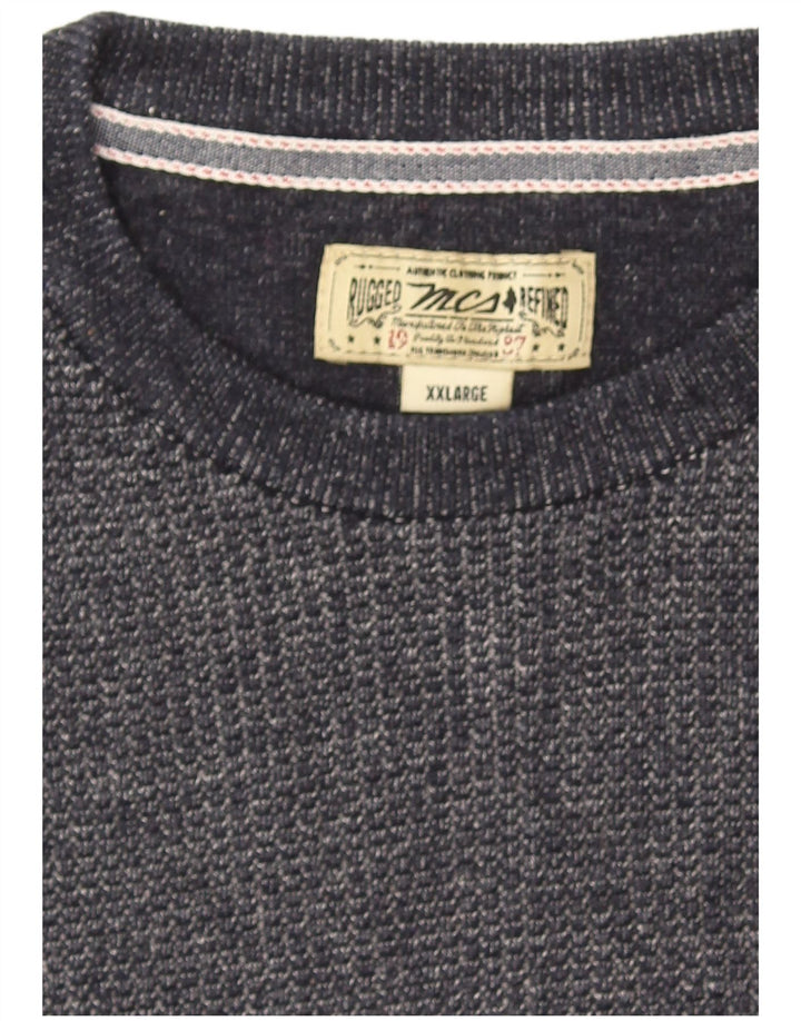 Suéter masculino Marlboro Classics com gola redonda 2XL azul marinho
