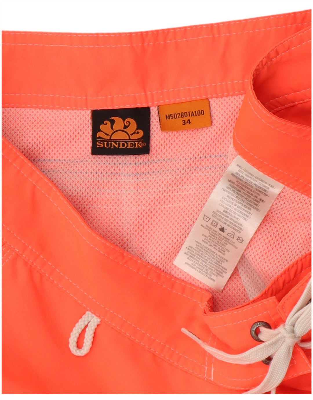 Shorts de natação masculino Sundek grande poliéster laranja