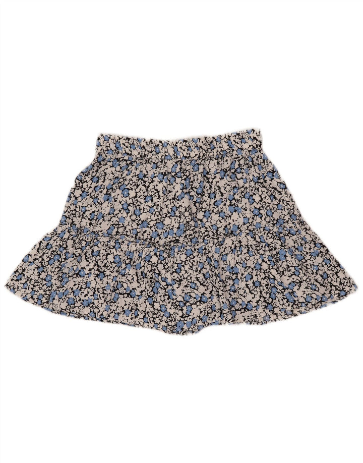Calça quente feminina Zara pequena W26 viscose floral multicolorida