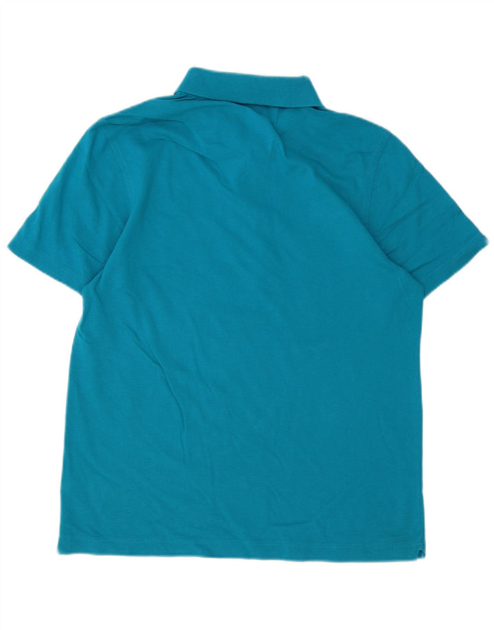 Camisa polo masculina Lacoste tamanho 4 médio algodão azul