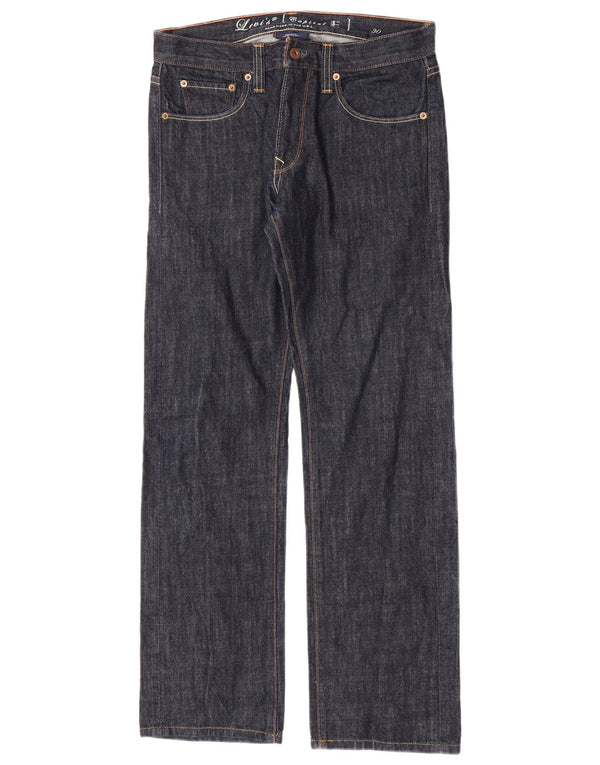 Jeans retos femininos Levi's W30 L31 algodão azul marinho