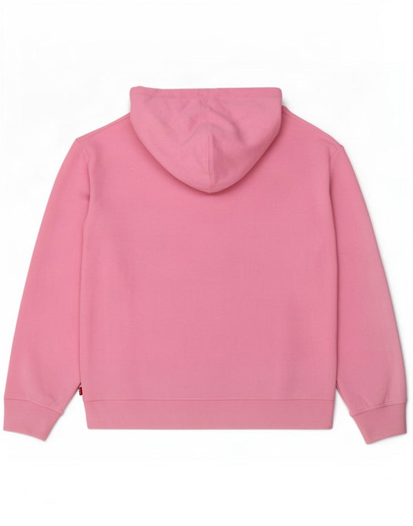 Suéter com capuz gráfico feminino Levi's UK 14 algodão rosa médio