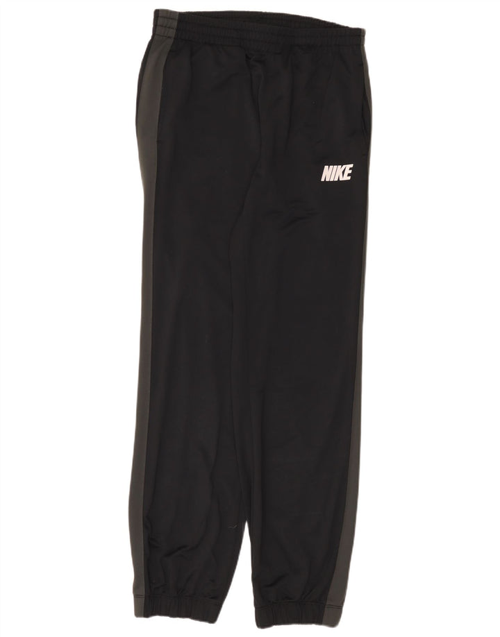 Calça de treino masculina Nike Joggers médio preto colorblock poliéster