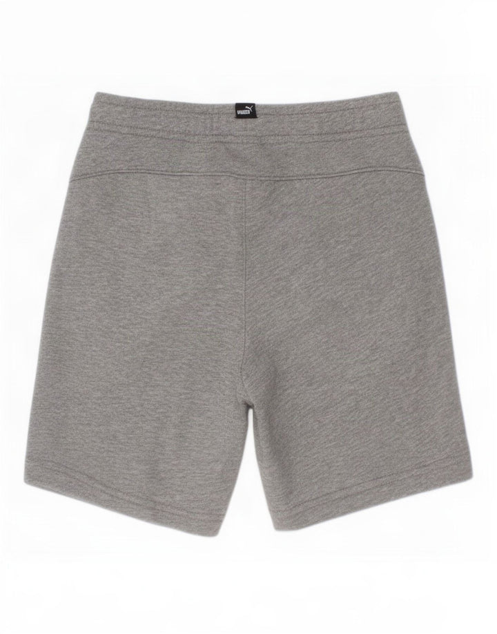 Shorts esportivos Puma Boys 7-8 anos cinza algodão
