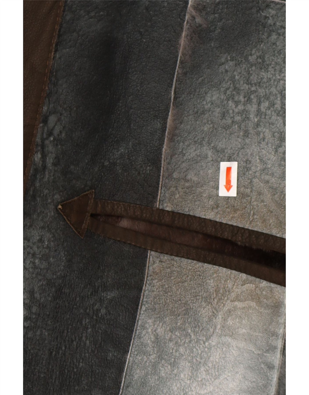 Colete masculino REIHER com forro de shearling em couro EU 54 2XL couro cinza patchwork