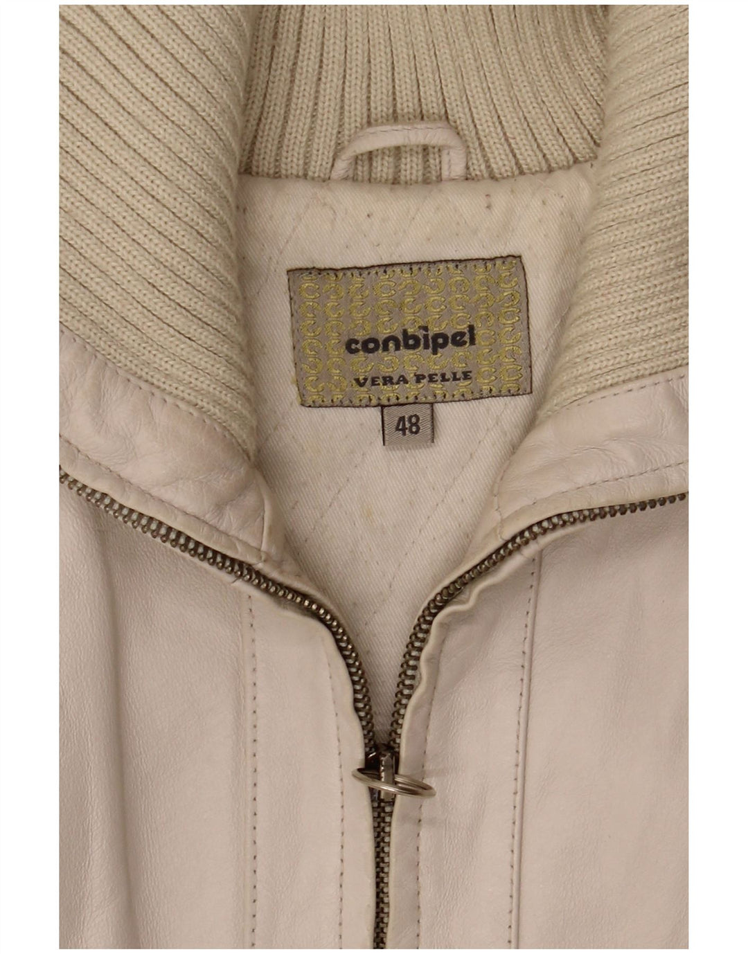 Jaqueta de couro feminina Conbipel IT 48 XL couro branco