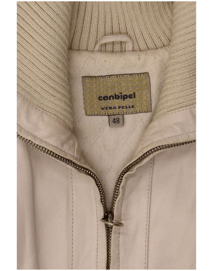 Jaqueta de couro feminina Conbipel IT 48 XL couro branco