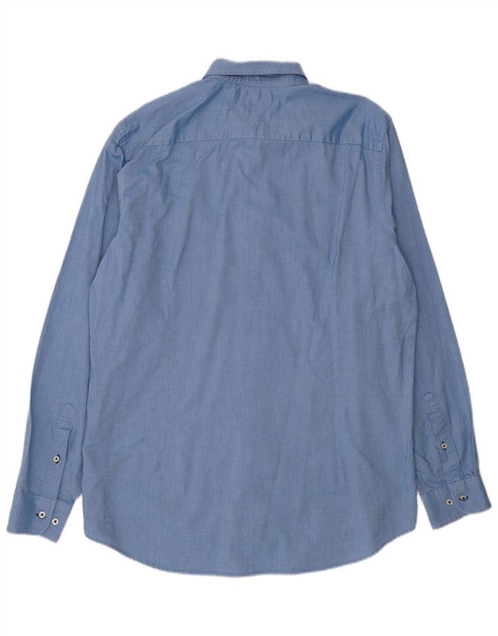 Camisa masculina TOMMY HILFIGER Slim Fit 2XL algodão azul