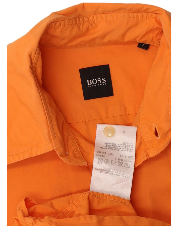 Camisa masculina HUGO BOSS pequena laranja algodão