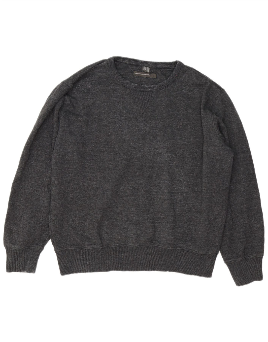 Moletom masculino French Connection Jumper grande algodão cinza