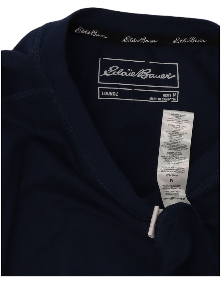 EDDIE BAUER Top masculino de manga comprida de algodão azul marinho médio