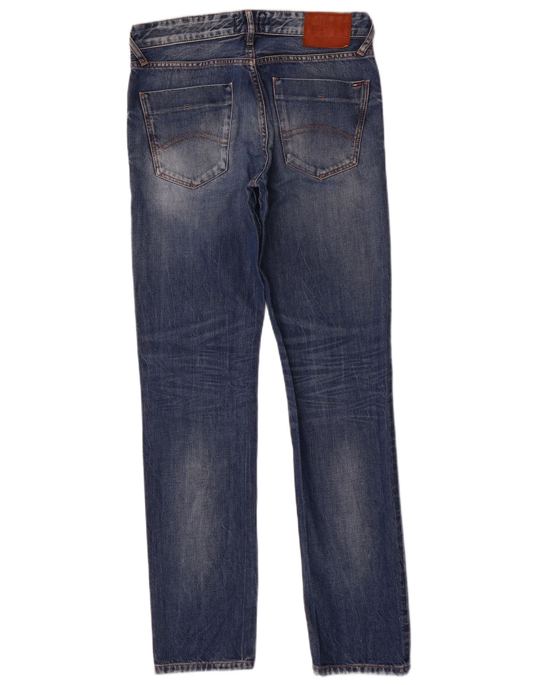 Tommy Hilfiger Masculino Slim Jeans W30 L32 Azul Algodão
