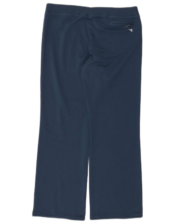 Calça de treino feminina Diadora UK 14 grande poliéster azul marinho