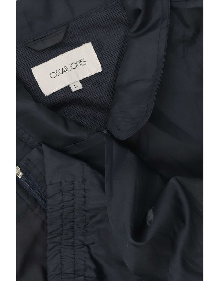 Jaqueta bomber masculina Oscar Jones Reino Unido 40 grande azul marinho