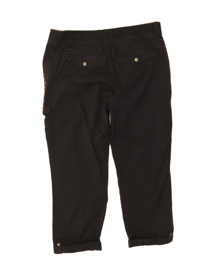 LEE Womens Relaxed Fit Capri Cargo Trousers US 14 XL W36 L23 Black Cotton Vintage Lee and Second-Hand Lee from Messina Hembry 