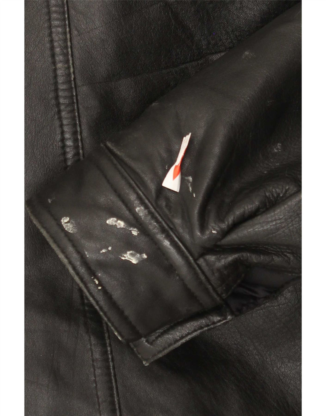 Jaqueta de couro masculina vintage IT 48 média preta