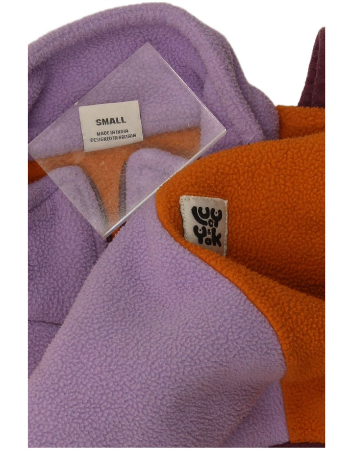 Suéter feminino de lã grande e grande Lucy & Yak Reino Unido 10 pequeno multicolorido