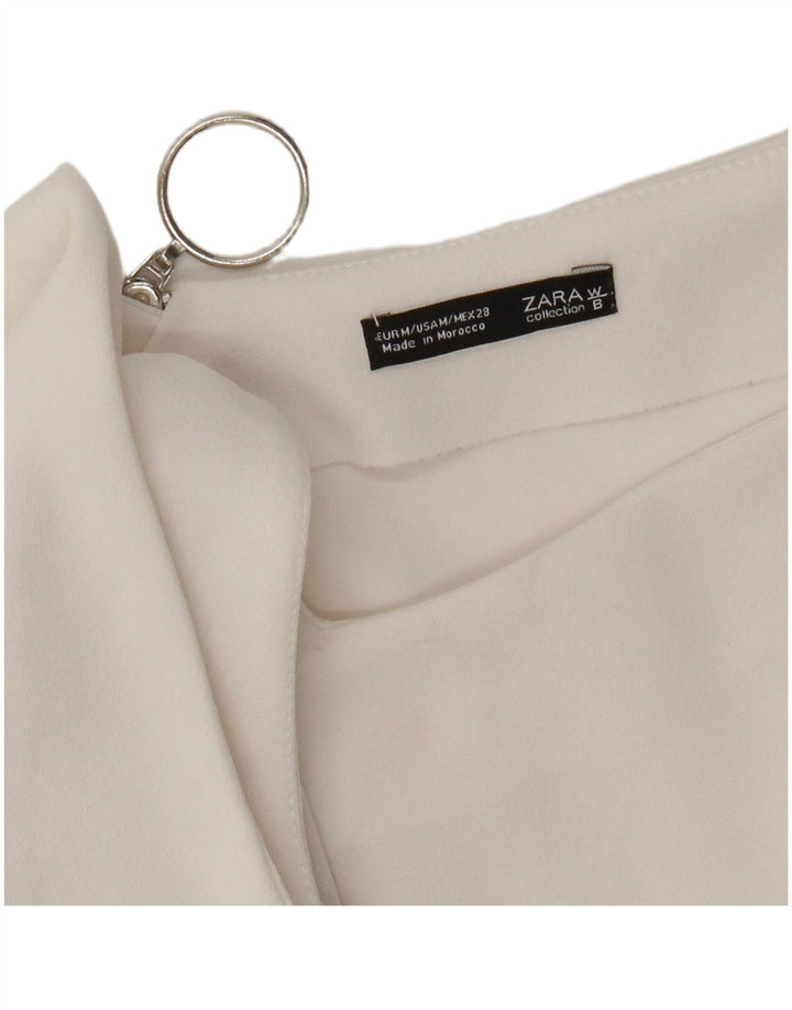 Zara Womens Crop Top UK 12 Médio Branco
