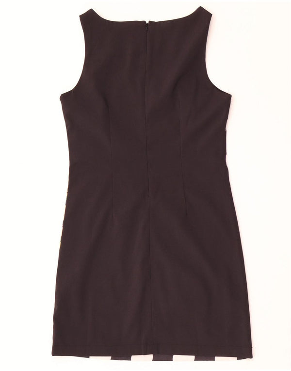 Vestido feminino Desigual sem mangas com bainha UE 38 médio azul marinho bolinhas