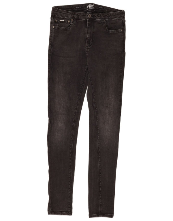 Superdry Womens Skinny Jeans  W32 L34 Grey Cotton