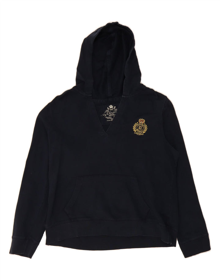 CHAPS Womens Hoodie Jumper UK 18 XL Navy Blue Cotton Vintage Chaps and Second-Hand Chaps from Messina Hembry 