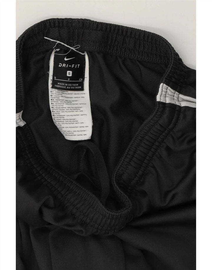 Calça de treino masculina Nike pequena preta colorblock poliéster