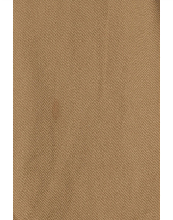 Casaco corta-vento feminino VINTAGE UK 16 grande bloco colorido marrom